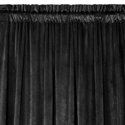 Zasłona gotowa na taśmie ROSA 135x300 Design91 czarna