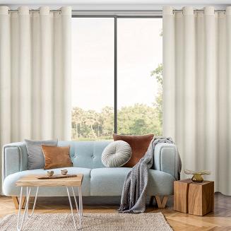 Zasłona gotowa na przelotkach LINDA 140x250 Eurofirany naturalny