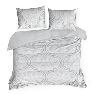 Pościel satynowa 200x220 Eurofirany srebrny