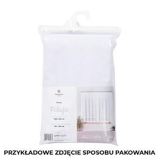 Firanka żakardowa gotowa na prosto na żabki FELICJA 300x250 biała
