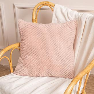 Koc narzuta z mikrofibry na fotel WILLY 70x150 kremowa