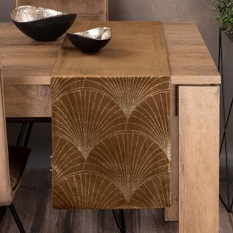 Obrus dekoracyjny BLINK 35x220 Eurofirany brązowy