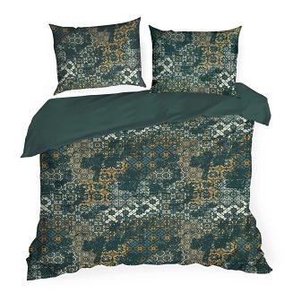 Pościel satynowa SPRING 160x200 Eurofirany ciemnozielony