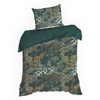 Pościel satynowa SPRING 160x200 Eurofirany ciemnozielony