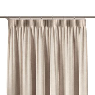 Zasłona gotowa na taśmie VELVI 140x230 kremowa