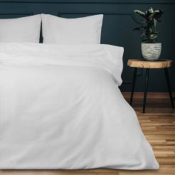 Pościel satyna bawełniana 160x200 jednobarwna biała