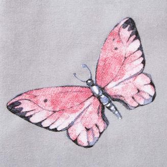 Pościel flanelowa FLANELOVE 140x200 kolorowa łąka kwiatów na szarym tle