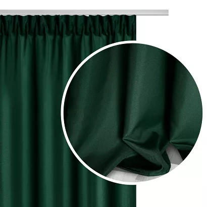 Zasłona gotowa na taśmie VIVA 140x270 półzaciemniająca butelkowa zieleń