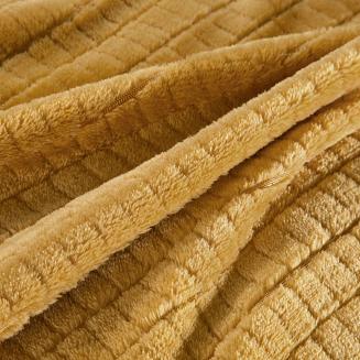 Koc narzuta CINDY2 200x220 Design91 musztardowy