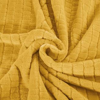 Koc narzuta CINDY2 200x220 Design91 musztardowy