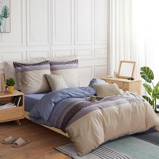 Wielokolorowa Pościel Orientalna Geometryczna Satyna Bawełniana 160x200 XDF 050