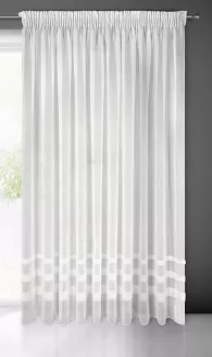 Firana gotowa na taśmie EFIL 295x250 Eurofirany biała