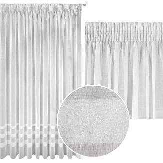 Firana gotowa na taśmie EFIL 295x250 Eurofirany biała