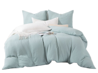 Pościel bawełniana MUŚLINOWA 220x200 szałwiowa