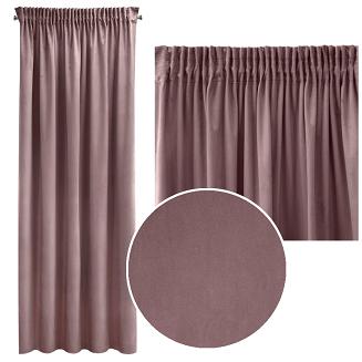 Zasłona gotowa na taśmie SIBEL 140x270 Eurofirany pudrowa