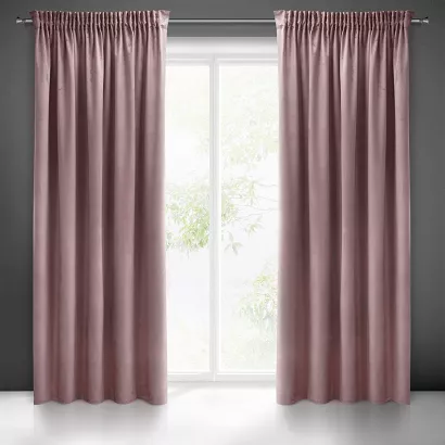 Zasłona gotowa na taśmie SIBEL 140x270 Pierre Cardin Eurofirany pudrowa