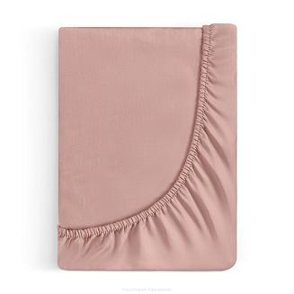 Prześcieradło satynowe z gumką NOVA3 160x200 Eurofirany różowe