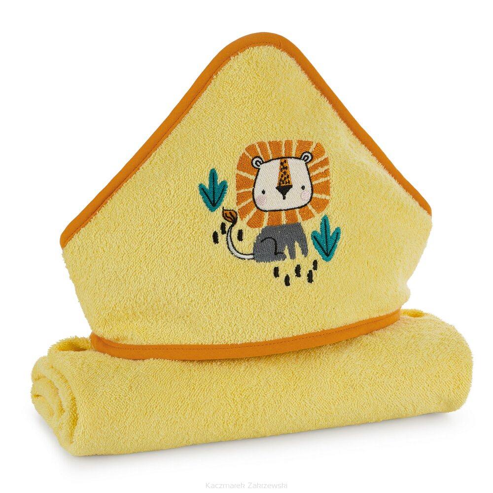 Ręcznik dziecięcy z kapturkiem BABY69 100x100 Eurofirany żółty