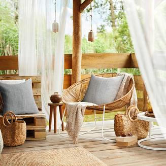 Poszewka dekoracyjna GARDEN3 45x45 Eurofirany srebrna