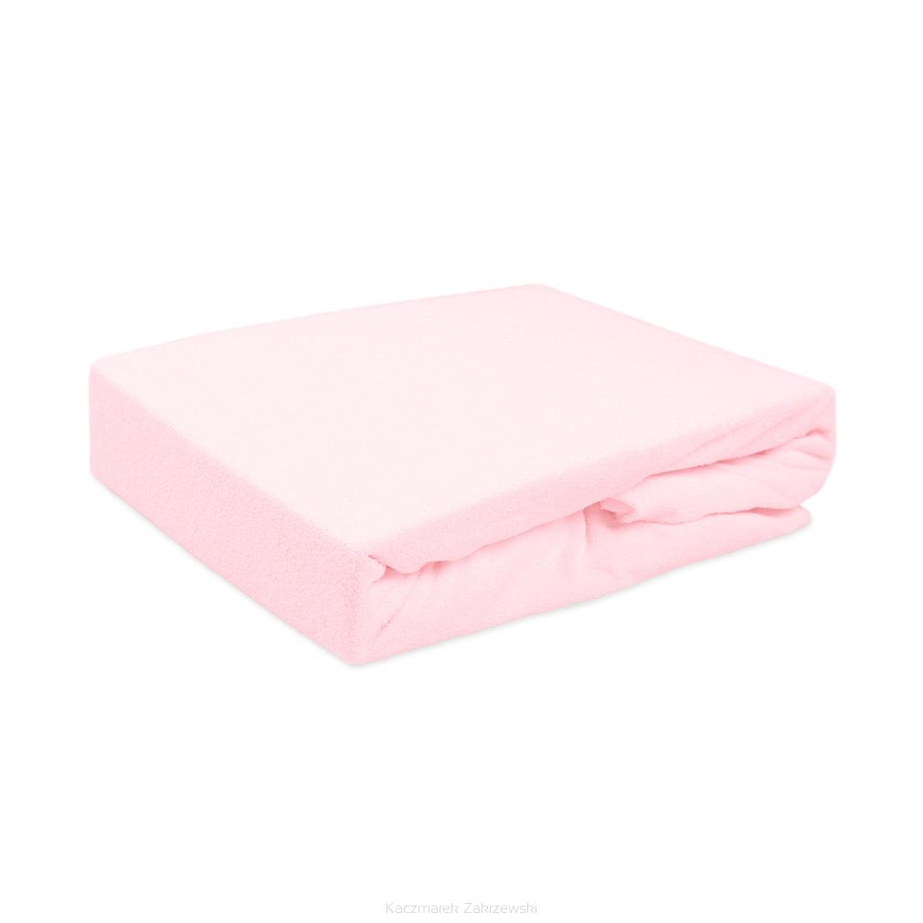 Prześcieradło frotte z gumką 140x200 Darymex jasno różowy