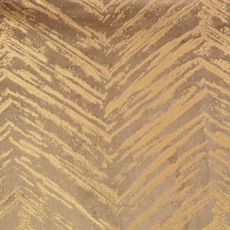 Zasłona gotowa na przelotkach SARA 140x250 Eurofirany ciemnobeżowy/złoty