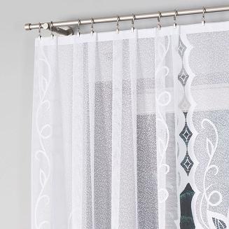 Firanka żakardowa gotowa na żabki EWELINA 300x120 biała