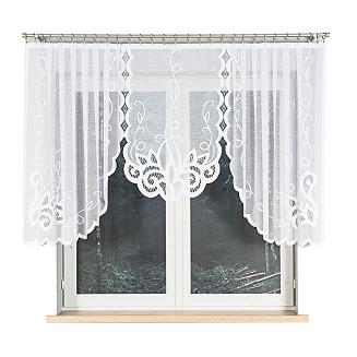 Firanka żakardowa gotowa na żabki EWELINA 300x120 biała