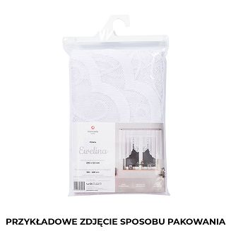 Firanka żakardowa gotowa na żabki EWELINA 300x120 biała