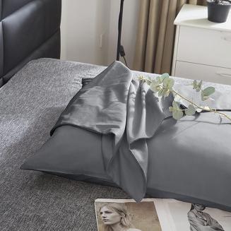 Pościel satyna bawełniana 140x200 SIN jednobarwna grafitowa