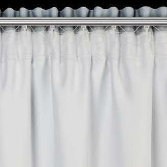 Zasłona gotowa na taśmie NILA 140x270 Eurofirany srebrny