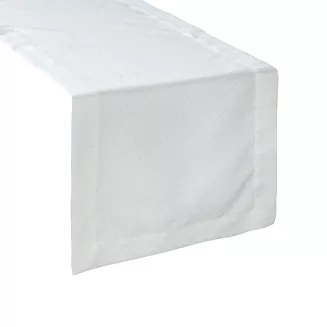 Obrus dekoracyjny ELLEN 40x180 Eurofirany biały/srebrny