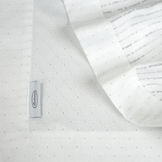 Obrus dekoracyjny ELLEN 40x180 Eurofirany biały/srebrny