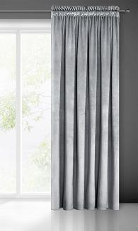 Zasłona gotowa na taśmie MELANIE 140x270 Eurofirany srebrna