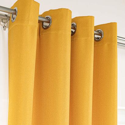 Zasłona gotowa na przelotkach JODEŁKA 140x250 musztardowa