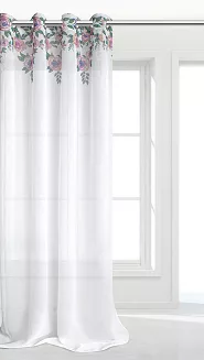 Firana gotowa na przelotkach MANSION 140x250 kremowa pudrowa róże