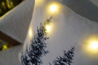 Poszewka dekoracyjna świecąca LED 40x40 świąteczna choinka