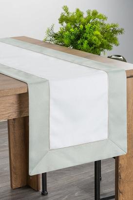 Bieżnik dekoracyjny SYLVIA 40x140 Eurofirany naturalny z kryzą i lamówką 