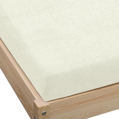 Prześcieradło frotte z gumką 120x200 ekri GRUBE