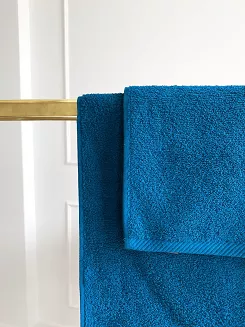 Ręcznik frotte Bari 100x150 gładki niebieski