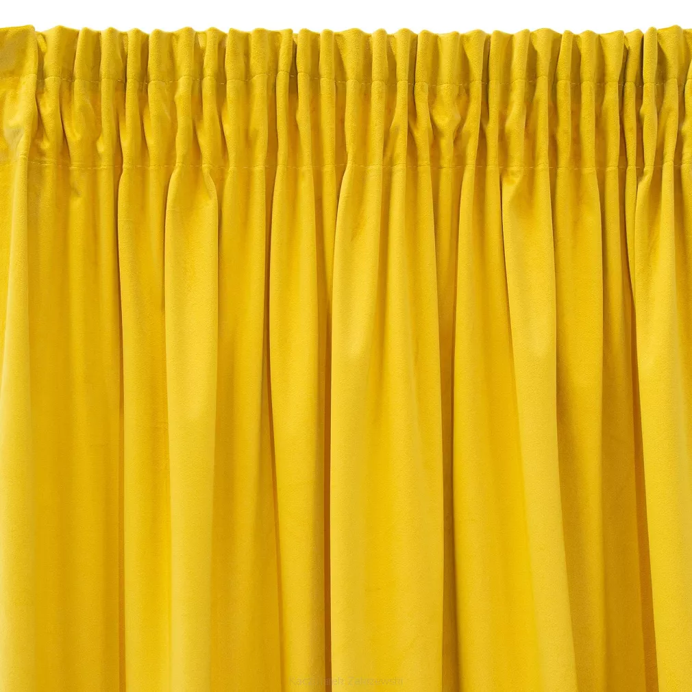 Zasłona gotowa na taśmie ZAS 140x270 Pierre Cardin Eurofirany musztardowy
