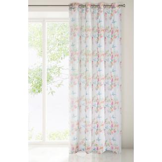 Zasłona gotowa na przelotkach DERIN 140x250 Eurofirany różowy