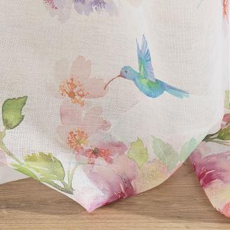 Zasłona gotowa na przelotkach DERIN 140x250 Eurofirany różowy