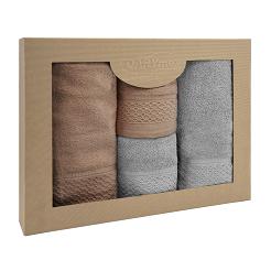 Komplet ręczników 4 częściowy Solano Darymex beżowy jasny popiel