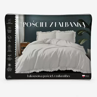 Pościel Micro Kremowa Z Falbaną /160/