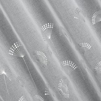 Firana gotowa na przelotkach ARLES 300x250 Eurofirany biało/srebrna