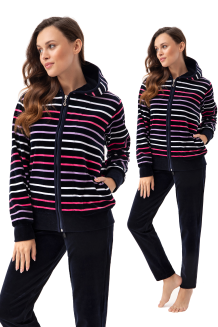 Dres damski welurowy LUNA kod 341 granatowy