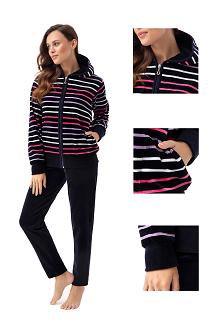 Dres damski welurowy LUNA kod 341 granatowy