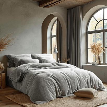 Pościel frotte 200x220 Darymex popielata