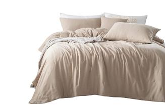 Narzuta dekoracyjna fakturowana Dotta 240x260 mocca z haftem kropek