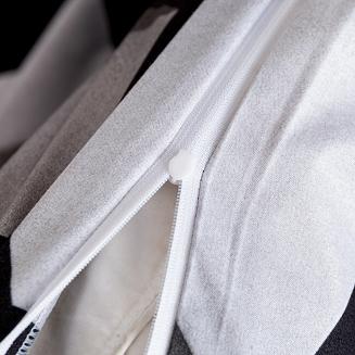 Komplet pościeli dwustronnej 140x200 czarna szara sześciany